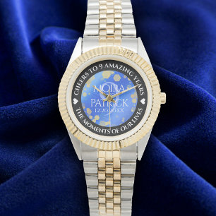 Montre Élégant 9e anniversaire Mariage Lapis Lazuli