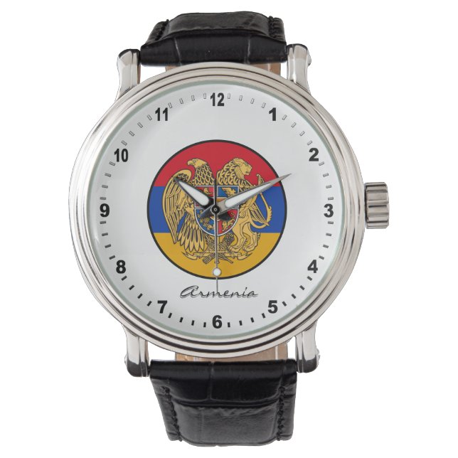 Montre Elégant Arménie Watch & drapeau arménien (devant)