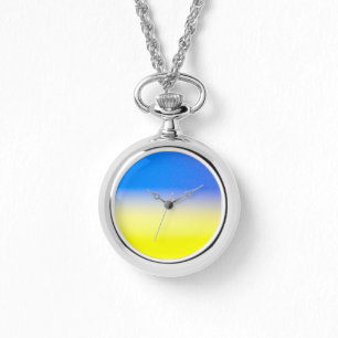 Montre Elégant bleu et jaune Paix Ukraine Inspirations