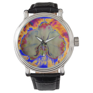 Montre Elégant boho abstrait aquarelle orchidée peinture
