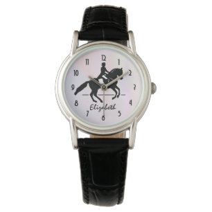 Montre Elégant cavalier de Dressage sur un Arrière - plan