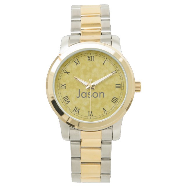 Montre Élégant, classique numéro romain argent et or (devant)