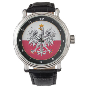 Montre Elégant drapeau polonais, Aigle, Pologne mode / de