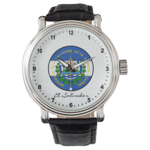 Montre Elégant El Salvador Watch & El Salvador Drapeau