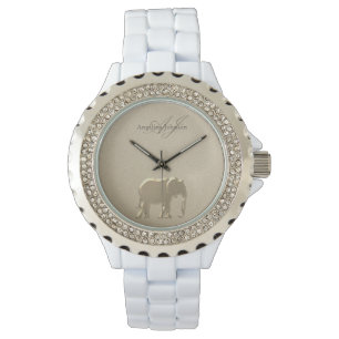 Montre Élégant Éléphant Luxueux Monogrammé Élégant