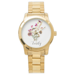 Montre Élégant Fleur sauvage floral Boho