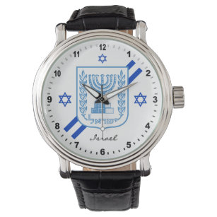 Montre Elégant Israël Watch & drapeau israélien