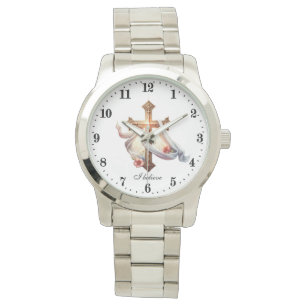 Montre Élégant Je crois Cross Religieux