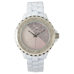 Montre Élégant Monogramme Or Rose