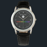 Montre Elégant Monogramme Personnalisé Gay LGBT Watch<br><div class="desc">Un beau monogramme élégant noir et blanc,  avec une montre à bande arc-en-ciel LGBT avec une tache pour le nom de votre destinataire et le nom de famille monogramme initial. Un grand cadeau pour quiconque est gay,  lesbienne,  transexuel,  ou tout membre fier de la communauté LGBT.</div>
