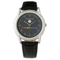Elégant Monogramme Personnalisé Gay LGBT Watch