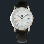 Montre Elégant Monogramme Personnalisé Gay LGBT Watch<br><div class="desc">Un élégant monogramme noir et blanc, avec une montre à bande arc-en-ciel LGBT avec une tache pour le nom de votre destinataire et le nom de famille monogramme initial. Un grand cadeau pour quiconque est gay, lesbienne ou tout membre fier de la communauté LGBT.</div>