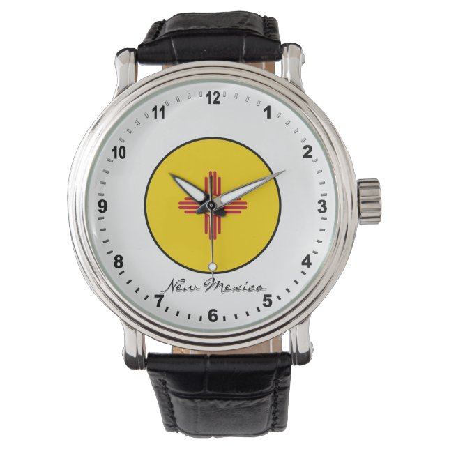 Montre Elégant Nouveau Mexique Watch & Nouveau drapeau me (devant)
