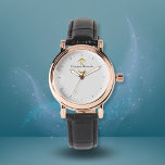 Montre Élégant or Monogramme gris moderne<br><div class="desc">Monographie élégante en or gris. Le design or et le monogramme apporte une touche élégante à la montre. Personnalisez en ajoutant votre nom et votre initiale. Idéal comme cadeau personnalisé pour la famille et les amis.</div>
