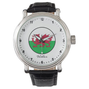Montre Elégant Pays de Galles Watch & Gallois Drapeau / C