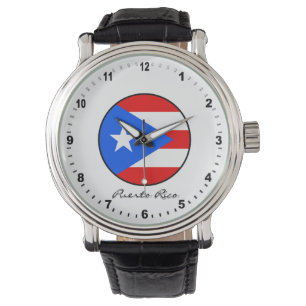 Montre Elegant Porto Rico Watch & drapeau portoricain