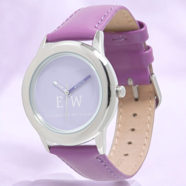 Montre Élégant professionnel simple Monogramme minimalist (Créateur téléchargé)