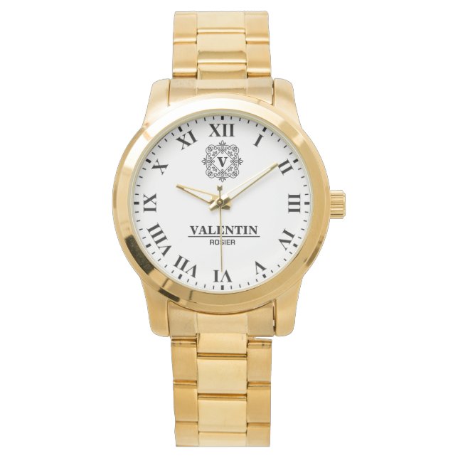 Montre Elegant Roman Numeral luxurious monogram (devant)
