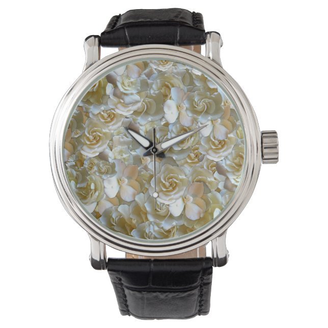 Montre Élégant Rose floral Motif pétal (devant)