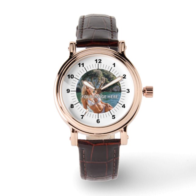 Montre ELEGANT! 🌿 Rose Gold Brown Watch (Recto)