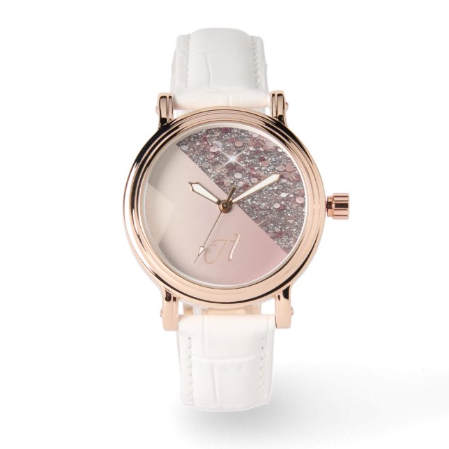 Montre Elegant Rose Gold Monogram (Recto)