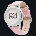 Montre Élégant rose moderne Script Girls Monogramme initi<br><div class="desc">Stylish Pink Modern Script Girls Monogram Initial Watch Gardez le temps dans le style avec notre monogramme personnalisé, conçu pour ceux qui apprécient un mélange d'élégance et de fonctionnalité. Avec un monogramme élégant et moderne sur un arrière - plan rose vif, cette montre ajoute une touche personnelle à votre tenue...</div>
