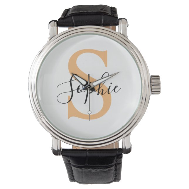 Montre Elegant Script Custom Name Personalized Gift (devant)