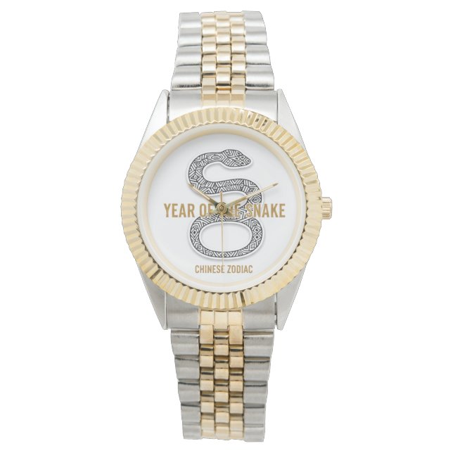 Montre Elegant Snake - Luxury Chinese Zodiac Art & Mystic (devant)