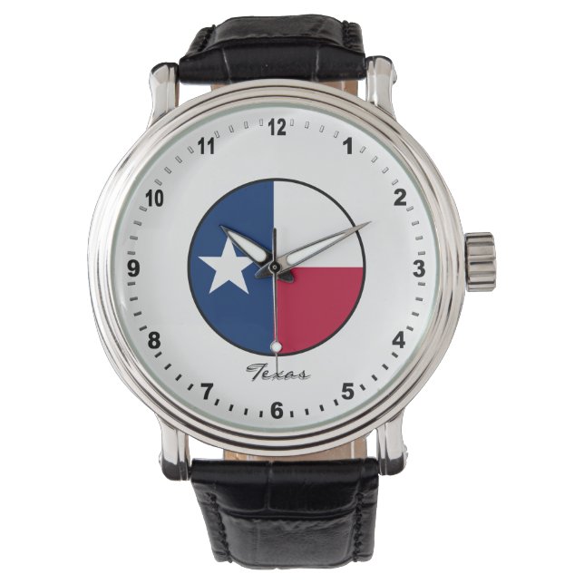 Montre Elegant Texas Watch & Texas Flag / USA (devant)