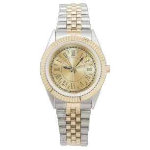 Montre Élégant Unisex surdimensionné à deux tons