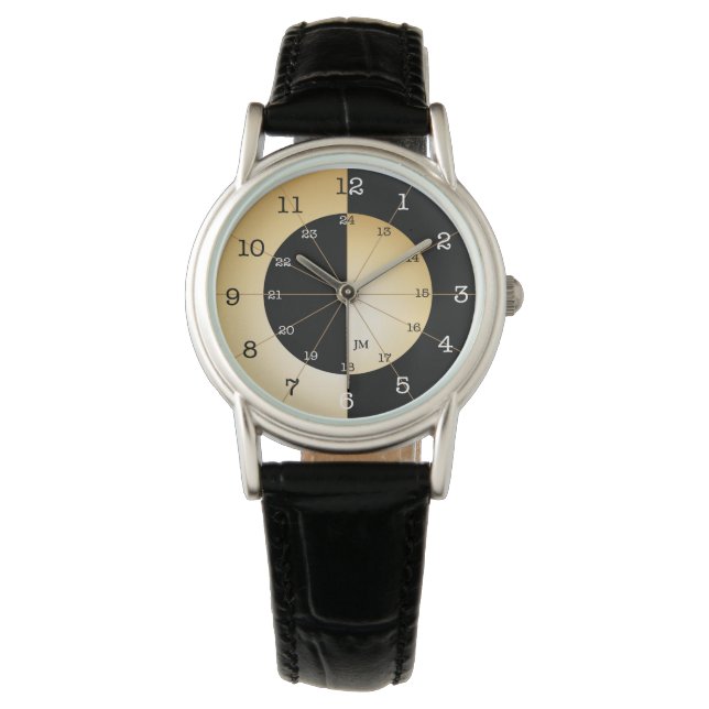 Montre élégante à l'heure militaire (devant)