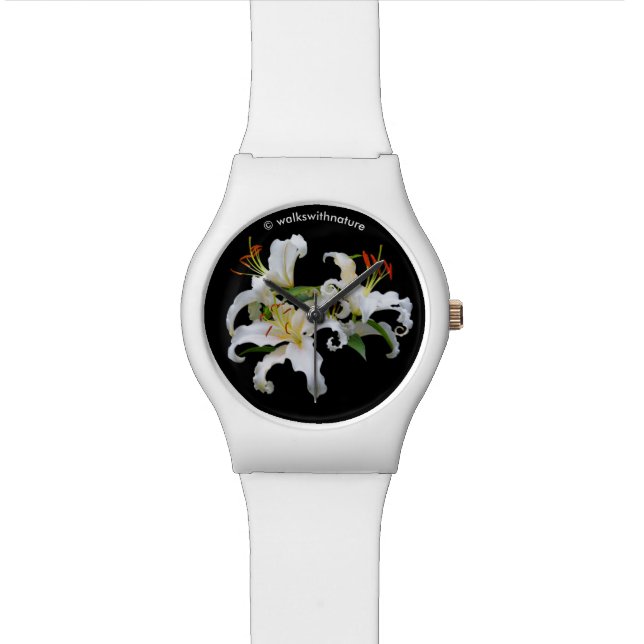 Montre Elégante Casablanca White Oriental Lilies (Fermer)
