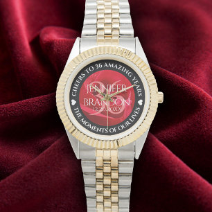 Montre Élégante célébration du 36e anniversaire du Mariag