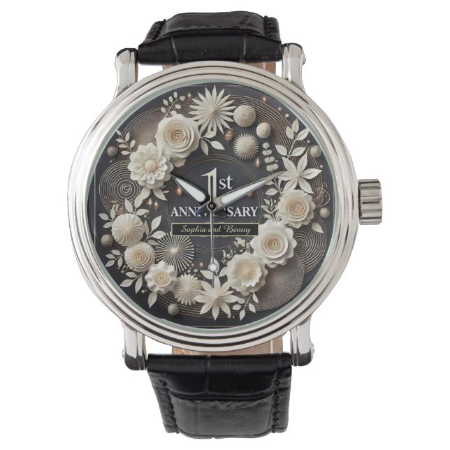 Montre Élégante conservation pour le premier anniversaire (devant)