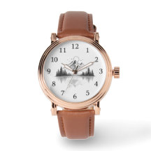 Montre élégante de la nature de montagne