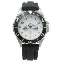 Montre élégante de la nature montagneuse