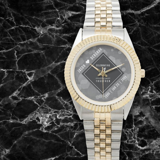 Montre Élégante fête du 4e anniversaire du Mariage de lin (Créateur téléchargé)