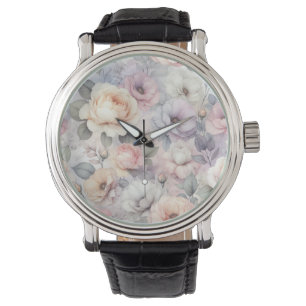 Montre Élégante floraison Rose