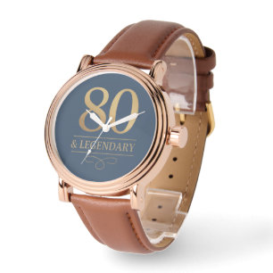 Montre Elégante Marine & Gold 80e & Légendaire Anniversai
