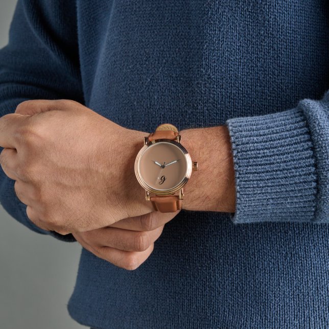 Montre Elégante Personnaliser Brown tendance (Poignet)