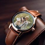 Montre Élégante photo Monogramme<br><div class="desc">Élégant monogramme et date spéciale design photo personnalisé parfait pour les anniversaires mariages, les diplômes, la Fête des pères, Noël, et plus!</div>