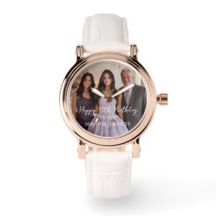 Montre Elégante photo personnalisée 15e anniversaire Keep