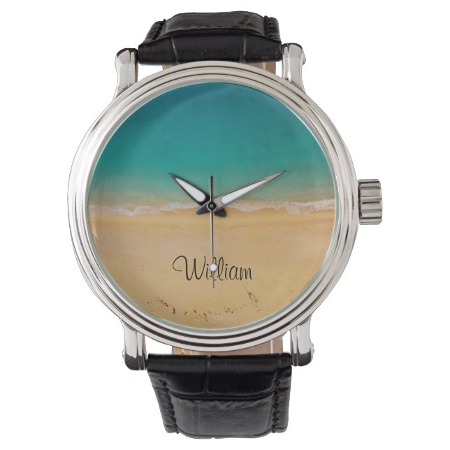 Montre Elégante plage personnalisée mer (devant)
