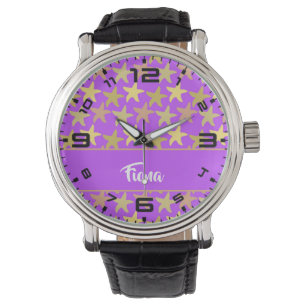 Montre Élepée colorée sur violet