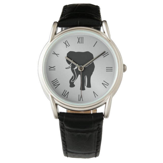 Montre Eléphant africain aux chiffres romains (devant)
