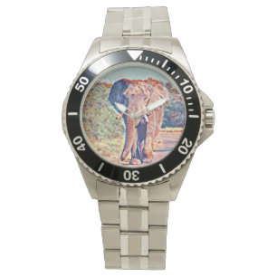Montre éléphant aquarell