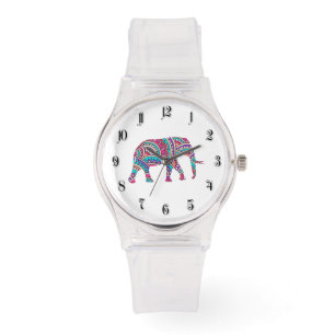 Montre Éléphant coloré