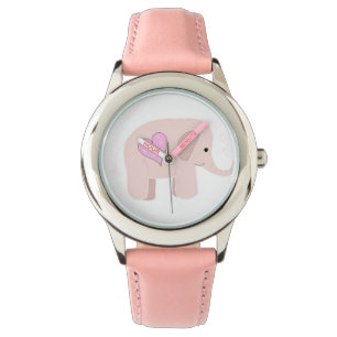 Montre Eléphant rose