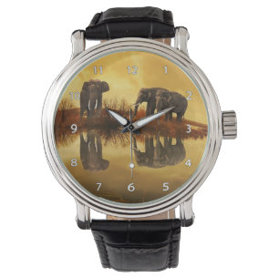 Montre Elephant Trio Wildlife Wrist Watch