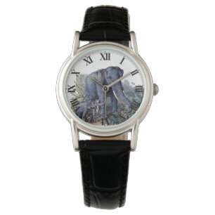Montre Éléphant vintage de maman et de bébé
